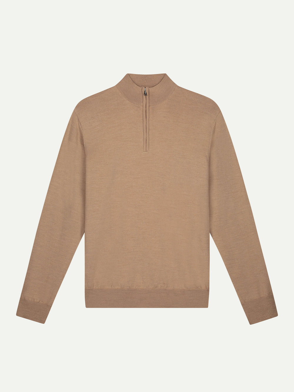 HALF ZIPPER SWEATER BEIGE