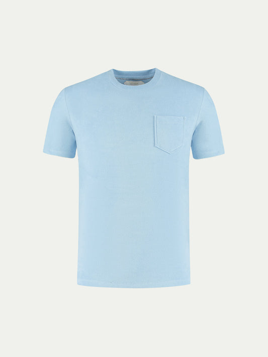 LIGHT BLUE TERRY T-SHIRT