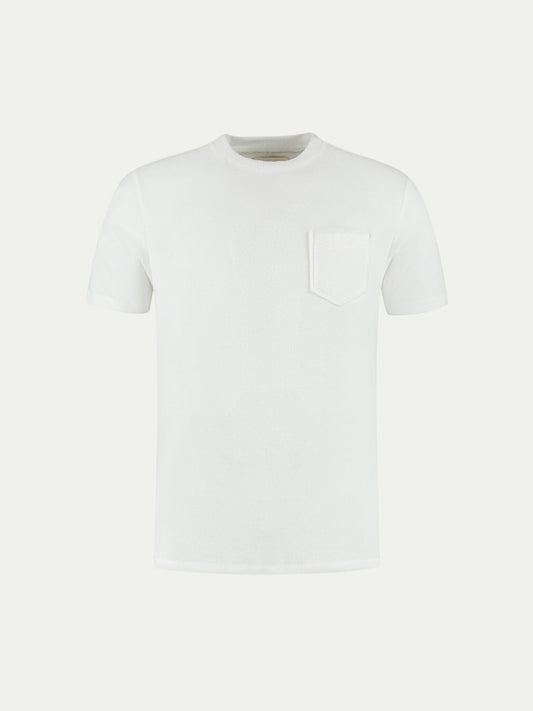 WHITE TERRY T-SHIRT