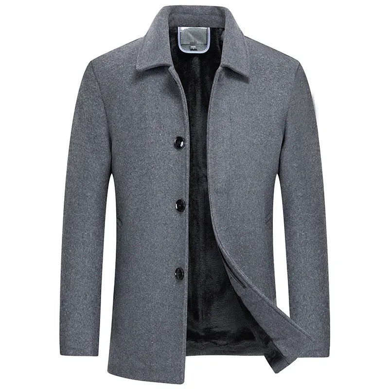 GREY PUFFA COAT - MENS