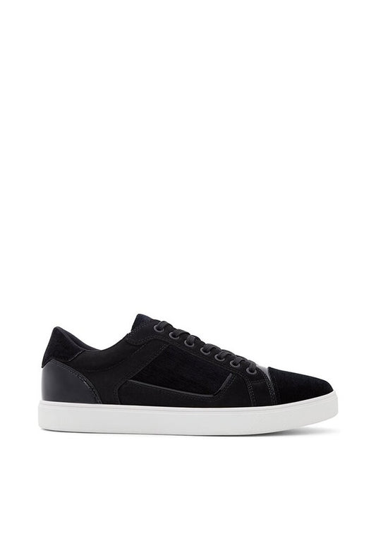 LEATHER TRAINER - BLACK / WHITE